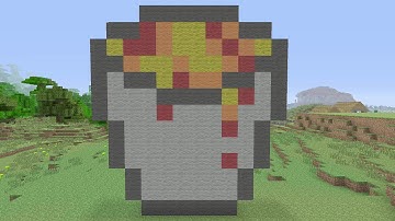 Minecraft Tutorials - Lava Bucket Pixel Art