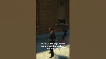 WHAT HAPPENS IF WE DROP A GRENADE IN FRONT OF COPS IN GTA GAMES? #gta#gta5#gtasanandreas#shorts#gta6