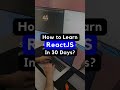Learn React JS in 30 Days!