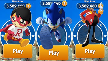 Tag with Ryan vs Sonic Dash - Android Gameplay