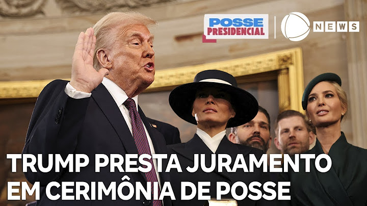 Donald Trump presta juramento em cerimônia de posse