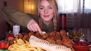 Eating | Крылья, Ножки, Ролл, Фри Cfc 😅| Wings, Legs, Roll, Fries Cfc 😅 Не Mukbang, Asmr