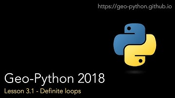 Geo-Python Lesson 3.1 - Repeating tasks with definite loops