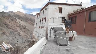 360° view from the top of Thiksey Monastery (Thiksey Gompa), Leh (Ladakh) || Raw Footage