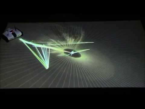 sound visualization and robot effector (Touchdesigner + kinect)