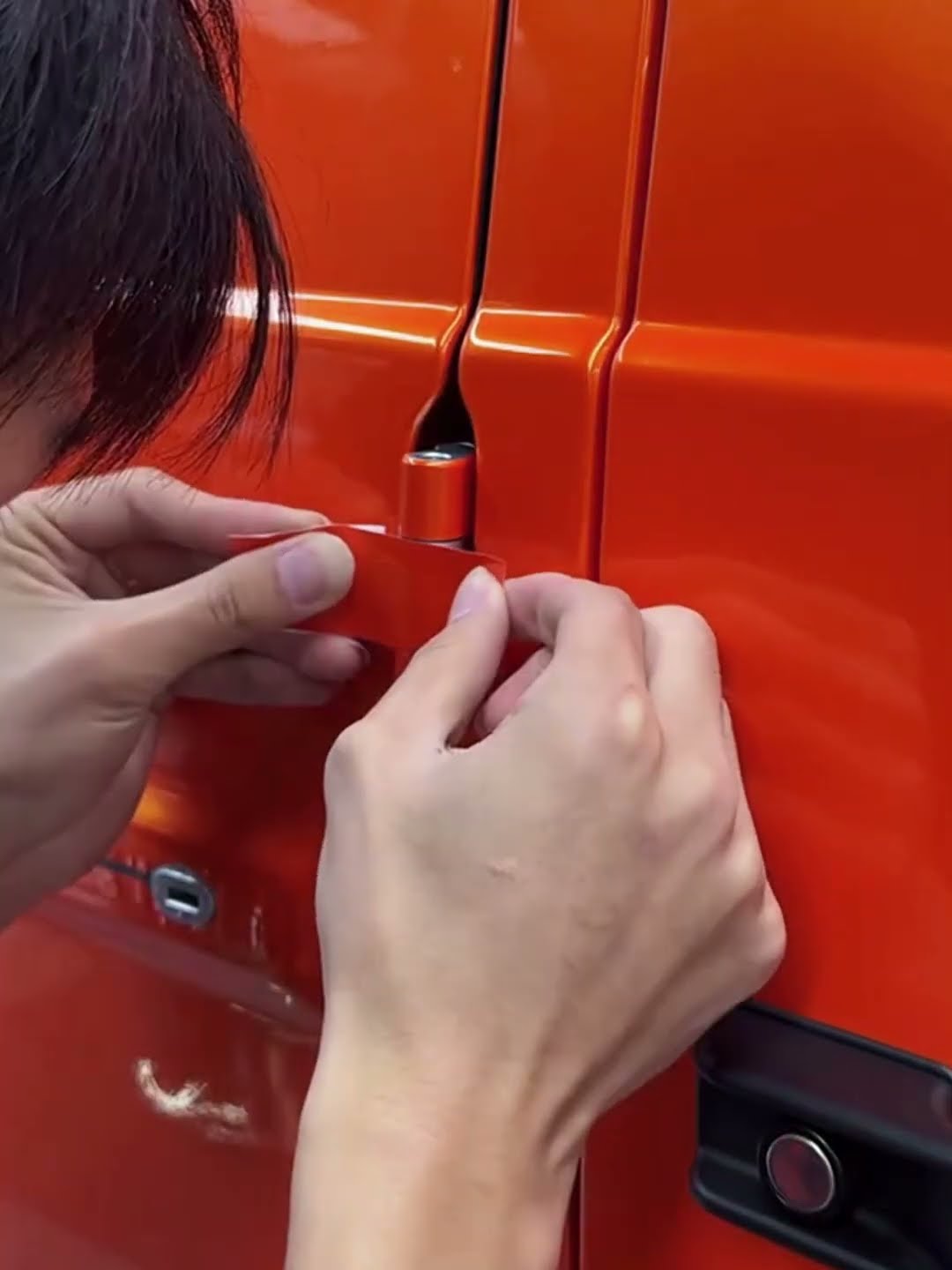 Car lock block film process