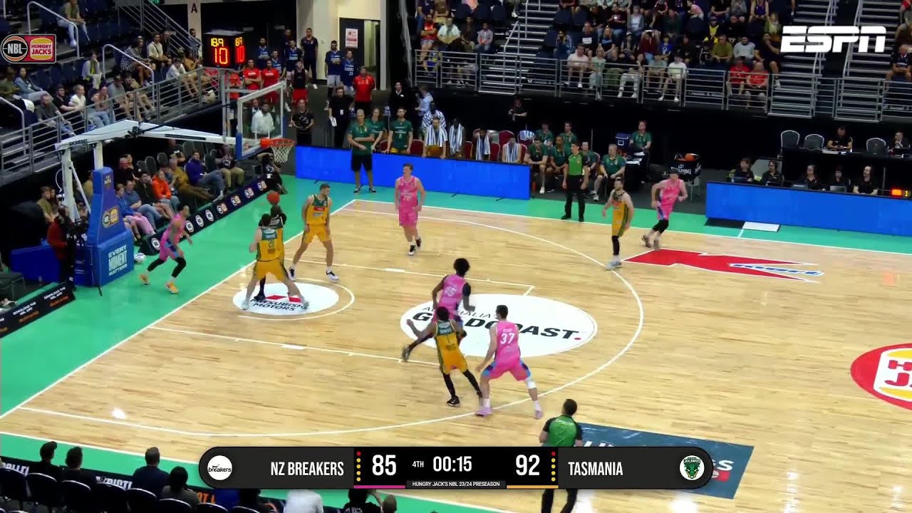 New Zealand Breakers vs. Tasmania JackJumpers Game Highlights YouTube