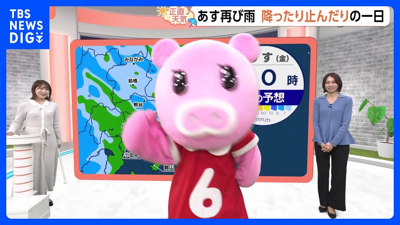 【4月10日 関東の天気】再び雨　降ったり止んだりの一日｜TBS NEWS DIG