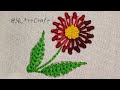 Viral and beautiful flower embroidery🌺#embroidery #handwork #handmade #beginnersstitch #crochet #diy