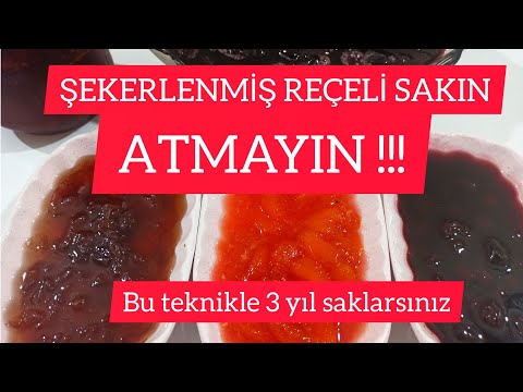 ŞEKERLENMİŞ #reçel i  BU ŞEKİLDE DÜZELTEBİLİRSİNİZ👌#reçel nasıl yapılır? Sorularınızı yanıtladım👍