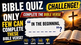 Only Few Can Complete These Bible Verses | Bible Quiz Challenge Test Your Knowledge