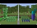 EJÉRCITO CREEPER VS EJÉRCITO ZOMBIE EN MINECRAFT