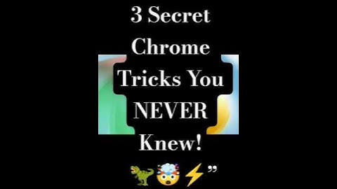 3 Secret Google Chrome Tricks You NEVER Knew! 🦖🤯⚡#shorts#tricks #chrome#hack #jaidmeel #secret#viral