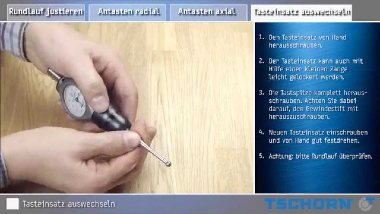 3D Taster Tutorialvideo, Rundlauf einstellen, Bedienungsanleitung