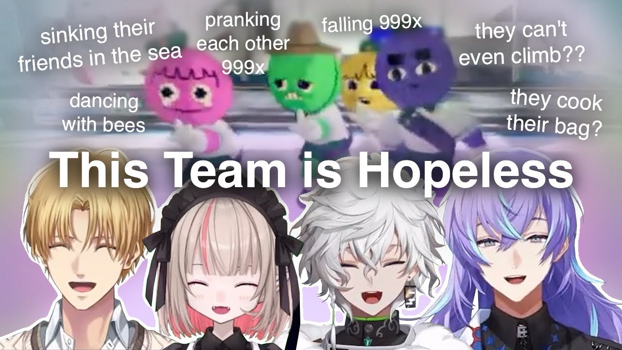 (eng sub) Everything went wrong w/ Hoshirube, Kagetsu, Ex Albio, Ririmu in PEAK💀 Nijisanji Highlight