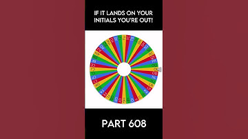 If it lands on your initials you‘re out! Pt.608