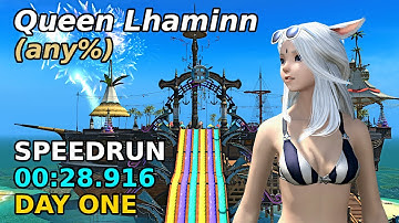 FFXIV - Queen Lhaminn Jumping Puzzle - Any% Speedrun (Moonfire Faire 2025)