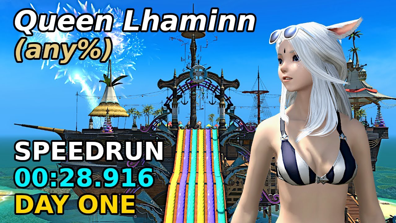 FFXIV - Queen Lhaminn Jumping Puzzle - Any% Speedrun (Moonfire Faire 2025)