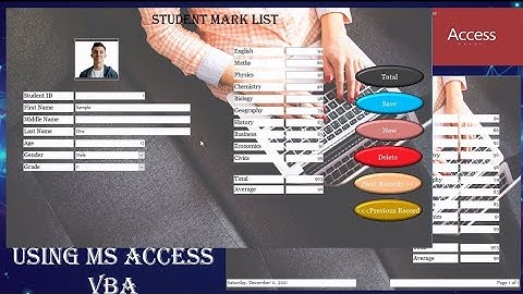 How To Create Student Mark List Form In MS ACCESS