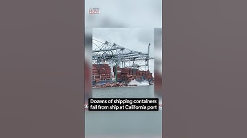 Shipping containers fall from ship at CA port