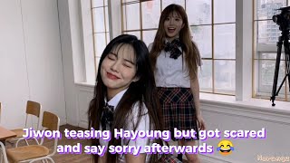 fromis_9 Song Hayoung & Park Jiwon teasing each other endlessly 😂 | 프로미스나인 송하영 박자원 #노랑즈