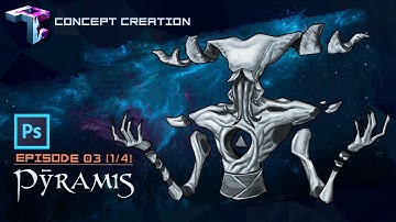 CONCEPT CREATION | Pȳramis Character Design Part 1/4 | Thumbnails & Sketches