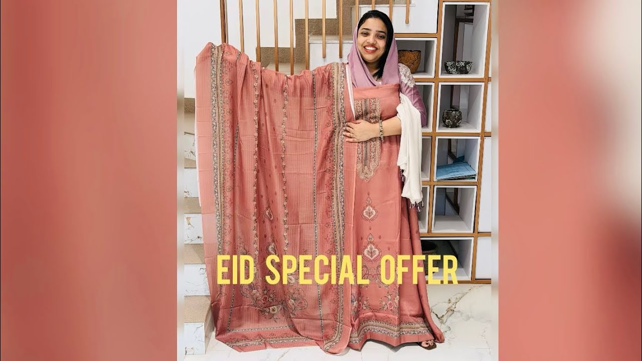EID SPECIAL…PRICE:1590+SHIPPING…UNSTITCHED SUITS…NO RETURN…KOODU…FOR BOOKING:6282154708…