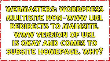 Wordpress multisite non-www URL redirects to mainsite. www version of url is okay and comes to...