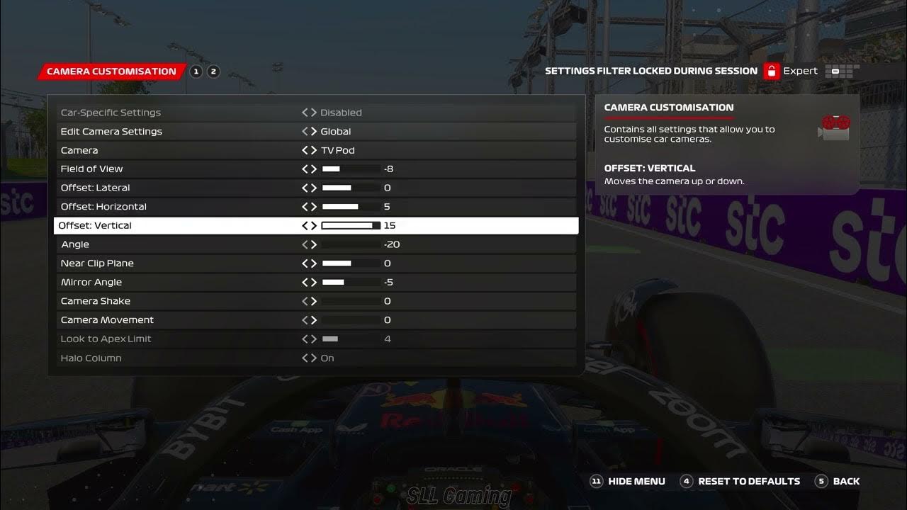 The best camera settings for F1 23! YouTube