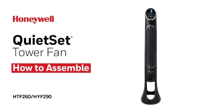 Honeywell QuietSet® Whole Room Oscillating Tower Fan, 5-Speed, White, 40-in