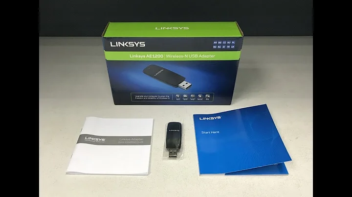 Linksys AE1200 Wireless-N N300 USB Adapter Unboxing