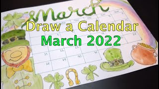 Information How to draw a Calendar March 2022 (St Patrick) easy step by step #calendar #march #2022 #kalendarz Update