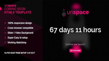Unspace Coming Soon HTML5 Template | Themeforest Website Templates and Themes