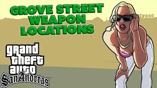 Weapon Locations around Grove St - Grand Theft Auto: San Andreas How To Get All Grove Street Weapons At The Beginning In Gta San Andreas All Locations