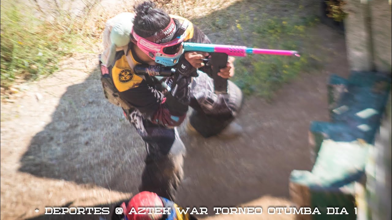 Aztek War Paintball Park 25v25 ROMPE HIELO Day 1 YouTube
