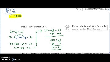 Lesson 11.2  Solving Linear Systems by Substitution