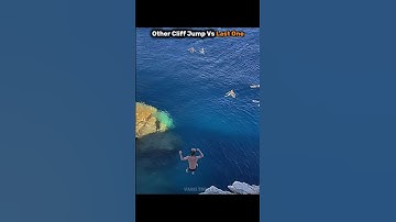 Other Cliff jump vs this one 💀 #trollfaceedit #editing #shorts