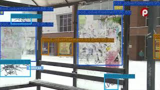 Graffiti, advertisement and trash detection on video using real time neural network
