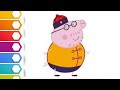 😍daddy🐖pig drawing l easy peppa pig🐷dad drawing for kids l easy drawing l drawing pig l kids drawing