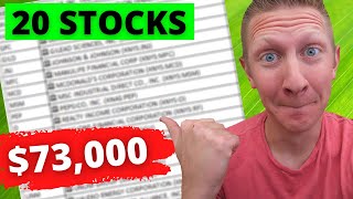 REVEALING MY $73K DIVIDEND STOCK PORTFOLIO