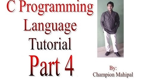 C Programming Language Tutorial Part 4 Operators