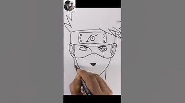 Easy drawing Kakashi Hatake step by step for beginners #Shorts