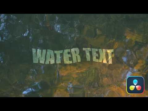 Text on Water Surface / DaVinci Resolve Tutorial