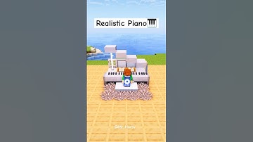 Realistic Piano Build in Minecraft 🎹⚒️😱 #shorts  #minecraftbuilds #buildhacks