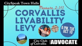 CitySpeak Town Hall: Corvallis Livability Levy