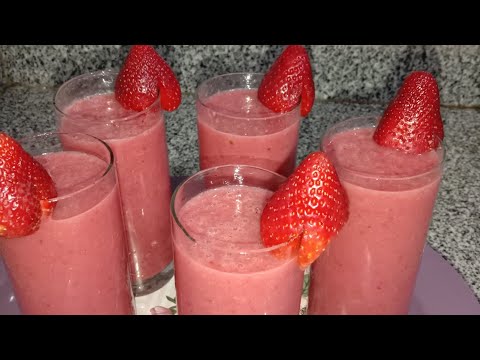 المشروب السحرى فى رمضان عصير الفراولة بالحليب