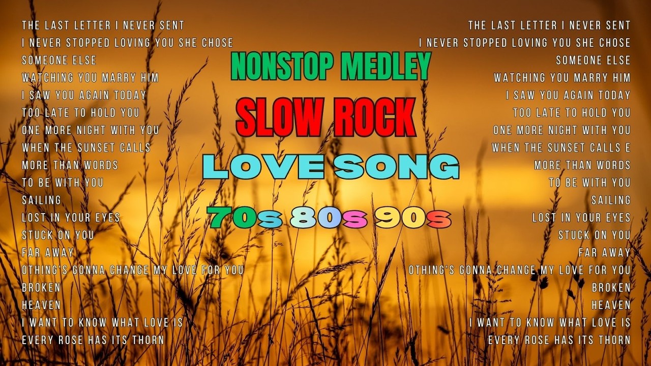 💔The Soundtrack Of Our Youth 💔Nonstop Slow Rock Love Songs | Pinoy ...