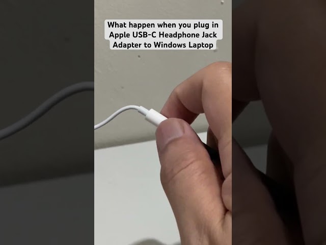 What happen when you plug in Apple USB-C to Headphone Jack Adapter to Windows Laptop #apple