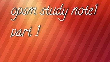 study note 1 operation management part 1 in tamil -opsm #cma inter