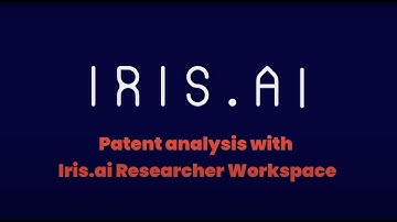 Patent analysis with Iris.ai Researcher Workspace
